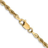 14K 16 Inch 3mm Diamond-cut Quadruple Rope Lobster Clasp Chain