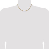 14K 16 inch 3mm Flat Figaro with Lobster Clasp Chain