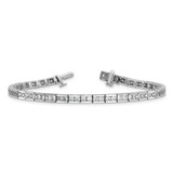 14kw 6 carat Lab Grown Diamond VS/SI+ G+ Princess Tennis Bracelet