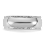14KW 7mm Milgrain Half Round Band Size 9