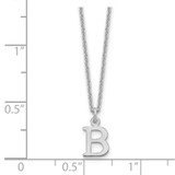 14KW Cutout Letter B Initial Necklace