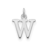 14kw Cutout Letter W Initial Pendant