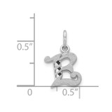 14KW Diamond-cut Letter E Initial Charm