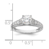 14kw Lab Grown Diamond VS/SI+ G+ Semi-Mount Engagement Ring