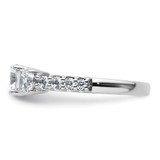 14kw Lab Grown Diamond VS+, F+ 1 1/2 ctw 3 Stone Plus Band