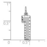 14kw Large Brushed Diamond-cut  Number 1 Charm