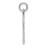 14kw Large Brushed Diamond-cut  Number 2 Charm