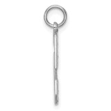 14kw Large Brushed Diamond-cut  Number 5 Charm