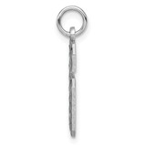14kw Large Brushed Diamond-cut  Number 6 Charm
