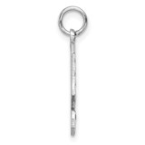 14kw Large Brushed Diamond-cut  Number 9 Charm