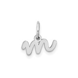 14KW Lower case Letter M Initial Charm