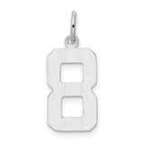 14kw Medium Polished Number 8 Charm