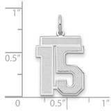14kw Medium Satin Number 15 Charm