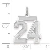 14kw Medium Satin Number 24 Charm