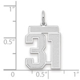 14kw Medium Satin Number 31 Charm