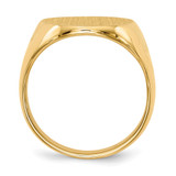 14k 16.0 x21.5mm Closed Back Mens Signet Ring
