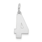 14kw Medium Satin Number 4 Charm