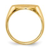14k 16.0x12.0mm Closed Back Mens Signet Ring