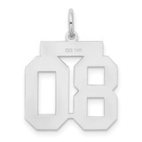 14kw Medium Satin Number 80 Charm