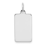 14kw Plain .035 Gauge Rectangular Engravable Disc Charm