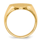 14k 16.0x20.5mm Closed Back Mens Signet Ring