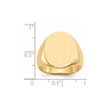 14k 16.0x20.5mm Open Back Mens Signet Ring