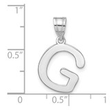14kw Polished Bubble Letter G Initial Pendant