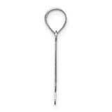 14kw Polished Bubble Letter H Initial Pendant