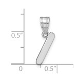 14kw Polished Bubble Letter I Initial Pendant