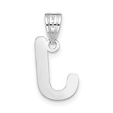 14kw Polished Bubble Letter J Initial Pendant