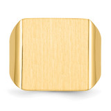 14k 16.5x17.5mm Open Back Mens Signet Ring