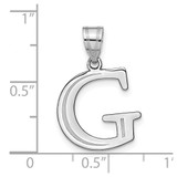 14kw Polished Etched Letter G Initial Pendant