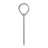 14kw Polished Etched Letter V Initial Pendant