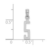 14kw Polished Number 5 Pendant