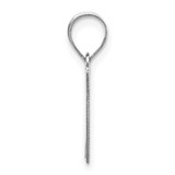 14kw Polished Script Letter W Initial Pendant