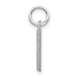 14KW Satin Diamond-cut Letter H Initial Charm