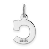 14KW Small Block Letter C Initial Charm