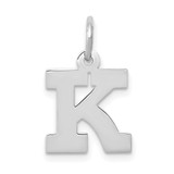 14KW Small Block Letter K Initial Charm