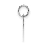 14KW Small Block Letter V Initial Charm