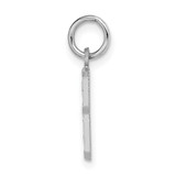 14kw Small Brushed Diamond-cut Number 8 Charm