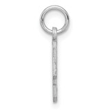 14kw Small Brushed Diamond-cut Number 9 Charm