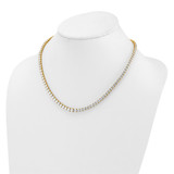 14k 18 7/8 carat Lab Grown Diamond VS+ F+ Complete Round 18 inch Graduated Tennis Necklace