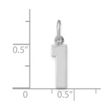 14kw Small Polished Number 1 Charm