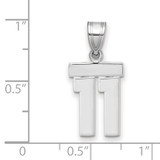 14kw Small Polished Number 11 Charm