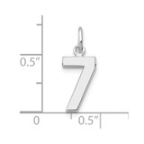 14kw Small Polished Number 7 Charm