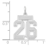 14kw Small Satin Number 26 Charm