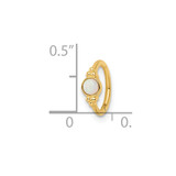 14k 18 Gauge Created Opal Cartilage Ring