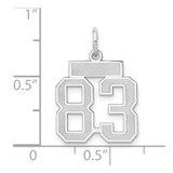 14kw Small Satin Number 83 Charm