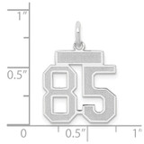 14kw Small Satin Number 85 Charm