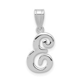14KW White Gold Script Letter E Initial Pendant - YC-1D6E32CE-7429